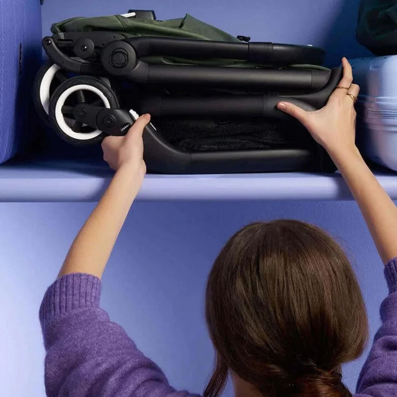 Bugaboo Butterfly airplane stroller folded as hand luggage