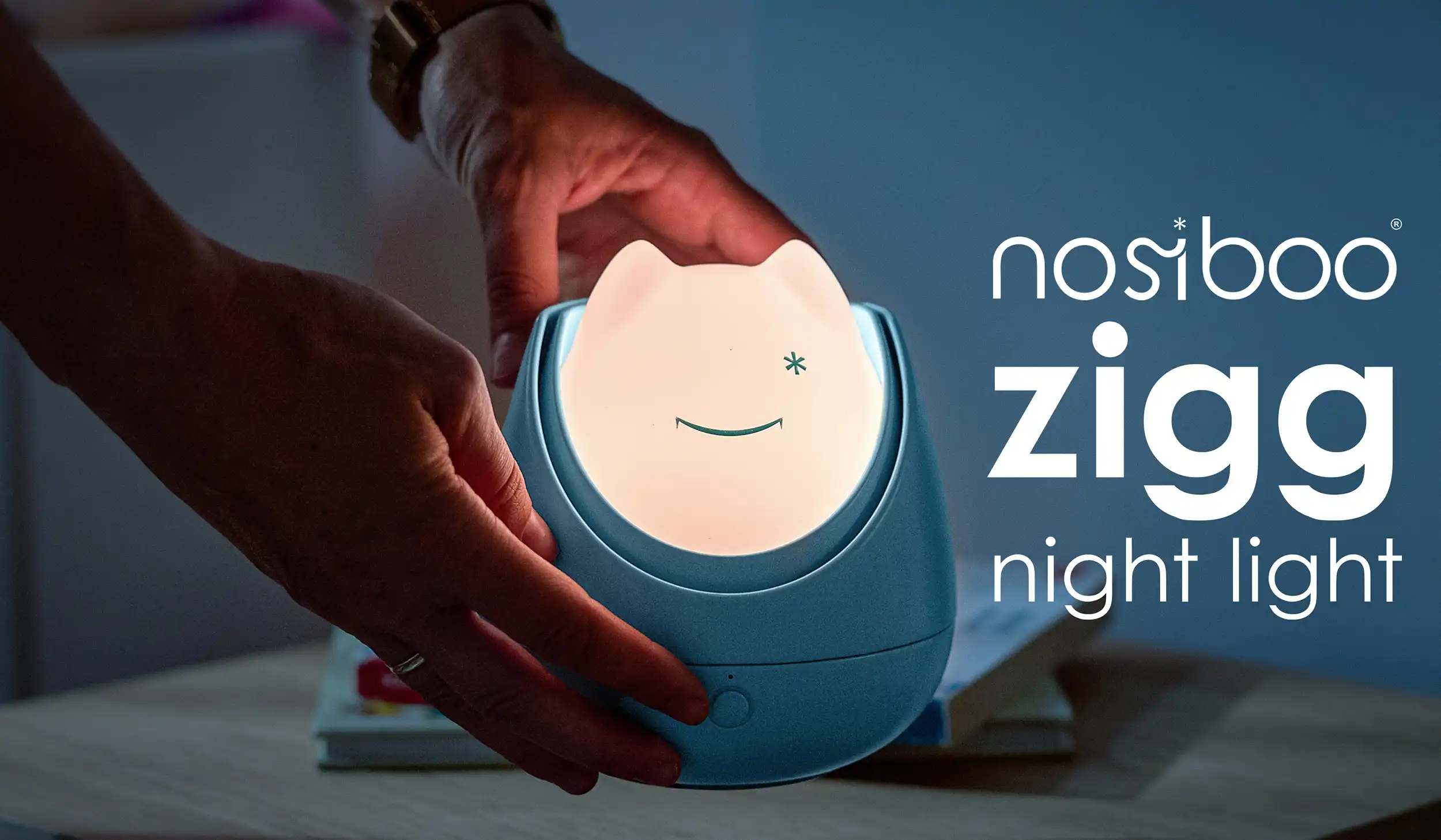 Nosiboo Zigg Grey – lampka nocna z timerem i czerwonym światłem do zasypiania dzieci