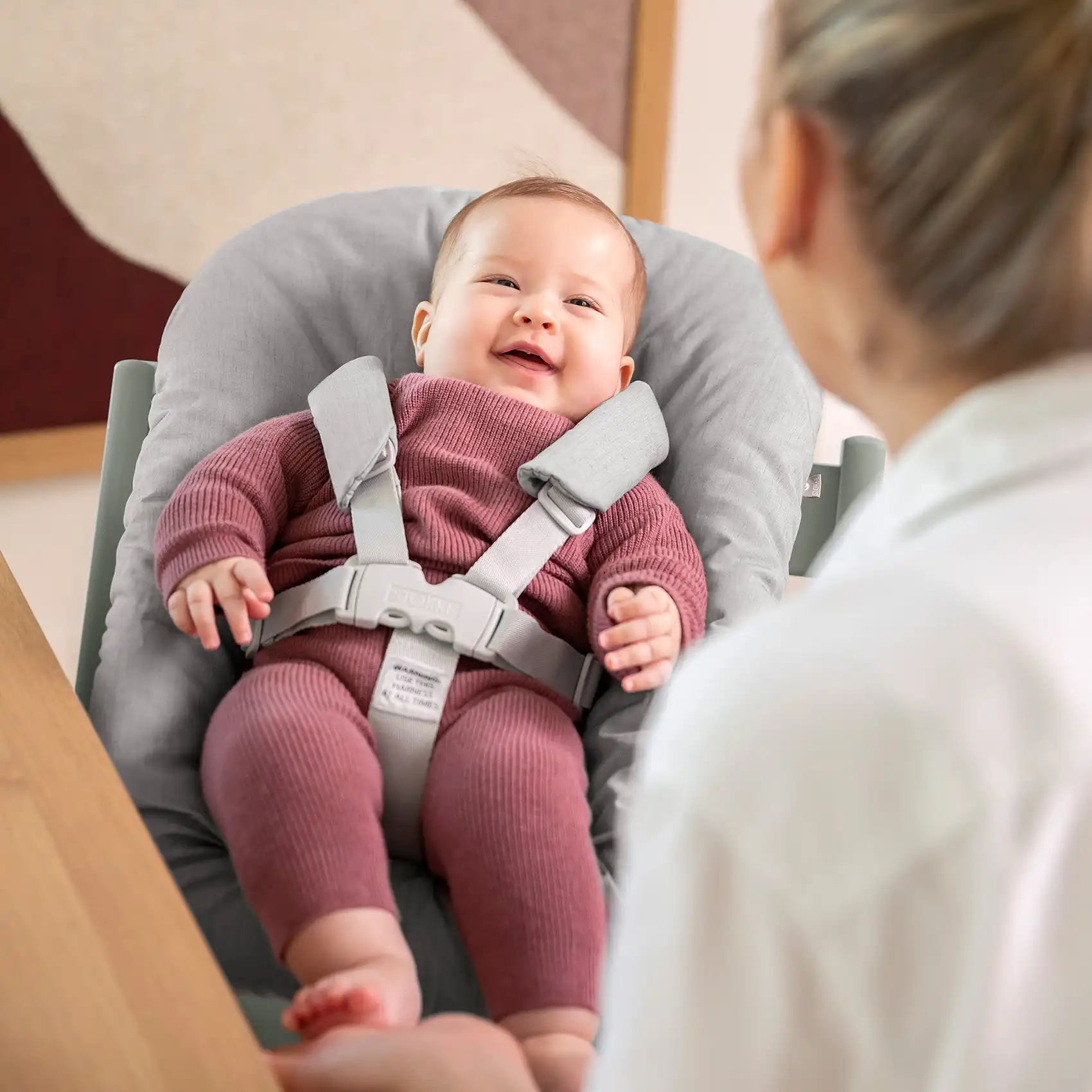 Stokke Tripp Trapp z leżaczkiem niemowlęcym