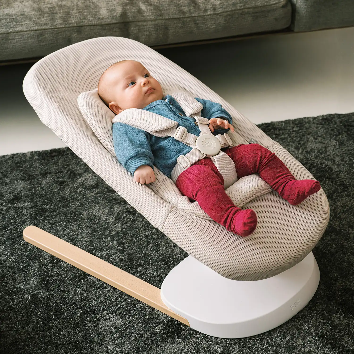 Baby in the Stokke Yoga Rocking Chair