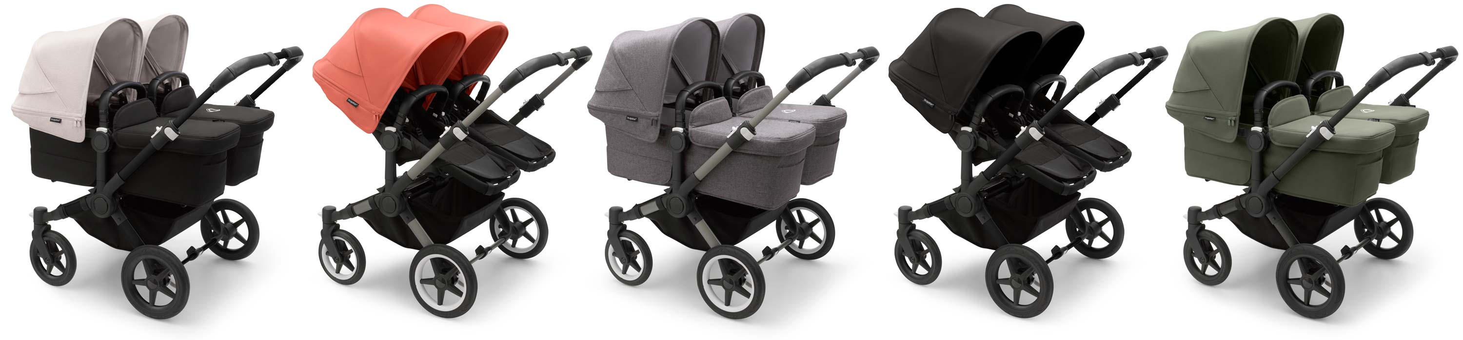 Bugaboo Donkey 5 Twin zestaw 2w1 oraz 3w1 i 4w1 konfiguracja
