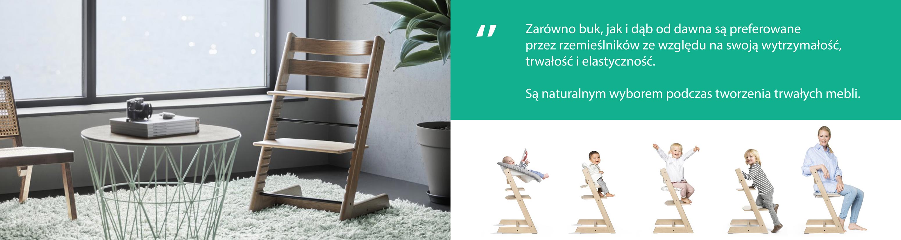 Stokke Tripp Trapp drewniane krzesło do karmienia