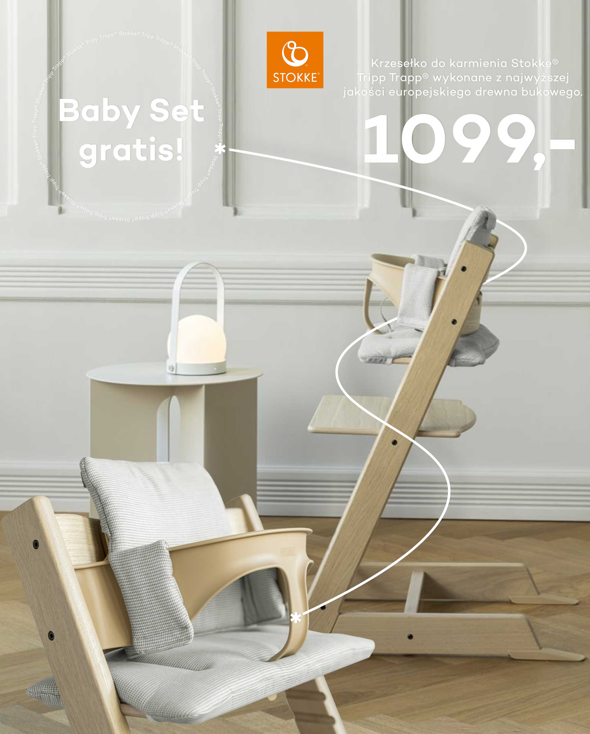 Stokke Tripp Trapp w promocji Baby Set gratis