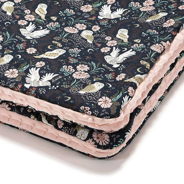 La Millou | Narzutka Przedszkolaka | 110x140 cm | Magic Owl | Powder Pink 