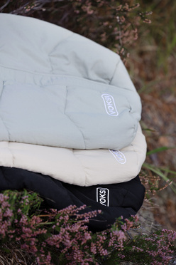 Lodger® waterproof double layer winter stroller sleeping bag light gray Taslon Drizzle