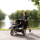 Thule® Urban Glide 3 Double twin multifunctional tricycle pram running | Jet Black Alu