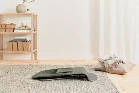 BabyBjorn | BLISS Baby Bouncer | Leżaczek-Bujaczek | 100% Bawełna | Ciemnozielony