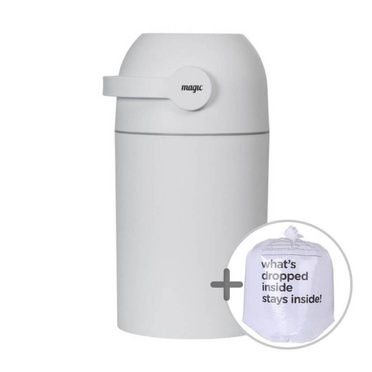 Magic | Waste diaper garbage can - white (for 25 diapers) + bags