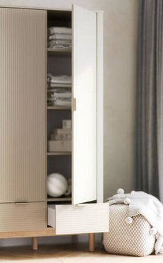 Pinio Miloo 2 door closet champagne