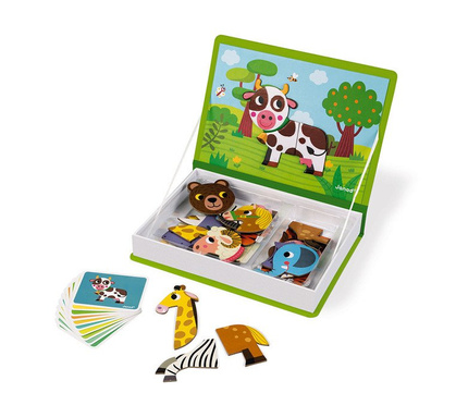 Janod | Magnetic Puzzle | Magnetibook | Animals