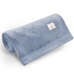 Yosoy® 100% merino wool jersey blanket | blue