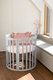 Waldin® 7in1 Oval crib