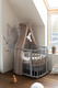 Waldin® tulle canopy with bracket Taupe