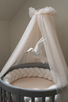 Waldin® tulle canopy with bracket Champagne