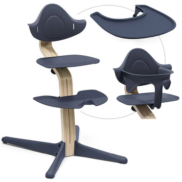 Stokke® Nomi® 3-in-1 set, ergonomic feeding chair | Natural Navy
