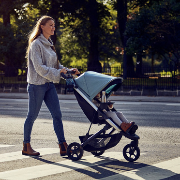 Thule | Spring | Lekki Wózek Spacerowy | Matt Black + Teal Melange