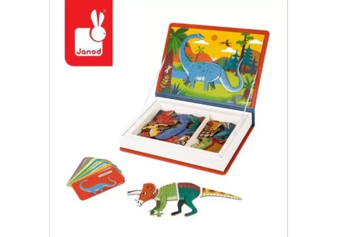 Janod | Magnetic Puzzle | Magnetibook | Dinosaurs