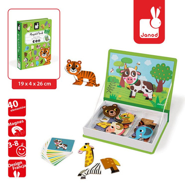 Janod | Magnetic Puzzle | Magnetibook | Animals