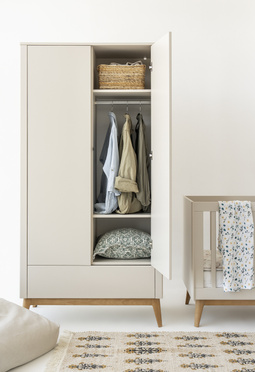 Pinio Miloo chest of drawers 3 drawers + 1 door champagne
