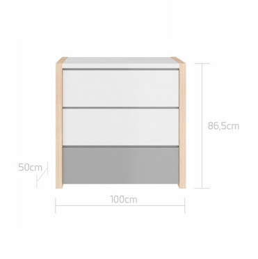 Bellamy Pinette 3-drawer chest of drawers