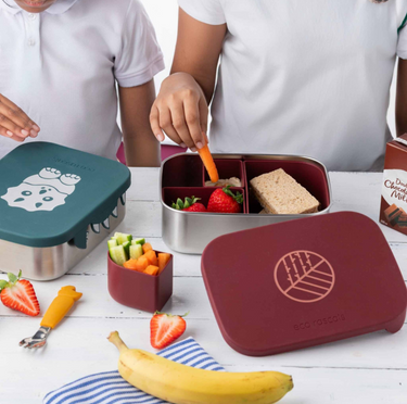 ECO RASCALS Classic Bento Lunch Box | Maroon