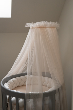 Waldin® tulle canopy with bracket Champagne