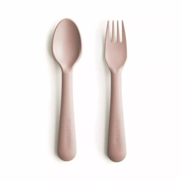 Mushie Cutlery for Kids Blush