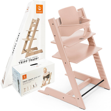 Stokke® Tripp Trapp® 2in1 set, chair + baby set | Serene Pink