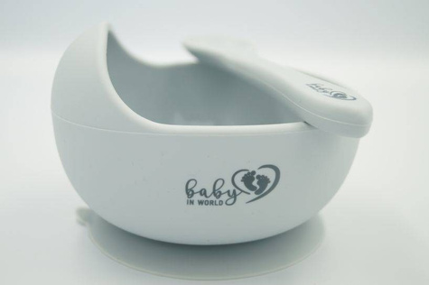 Baby In World® silikonowa miseczka z łyżeczką 