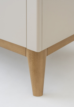 Pinio Miloo chest of drawers 3 drawers + 1 door champagne