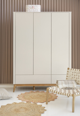 Pinio Miloo chest of drawers 3 drawers + 1 door champagne