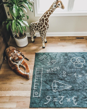 Lorena Canals® handwoven 100% cotton rug 140 x 200 cm | I LOVE MATH