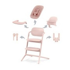 Cybex® Lemo 2™ 4-in-1 set, ergonomic chair + baby set + tray | Pearl Pink