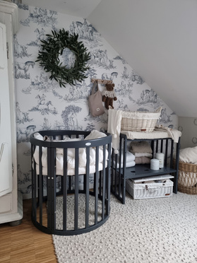 Waldin® 7in1 Oval crib