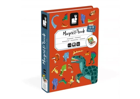 Janod | Magnetyczna Układanka | Magnetibook | Dinozaury 