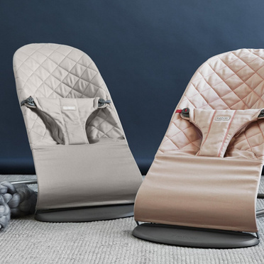 BabyBjorn | Bliss Baby Bouncer | Leżaczek-Bujaczek | 100% Bawełna | Sand Grey