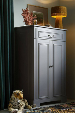 Bellamy® Ines 2-door tall chest of drawers | Neutral Grey