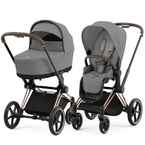 Cybex® Priam 4 2in1 set, deep-stroller | Mirage Grey + Rosegold