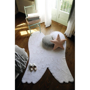 Lorena Canals® handwoven 100% cotton rug 120 x 160 cm | Wings Silhouette