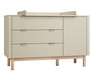 Pinio Miloo chest of drawers 3 drawers + 1 door champagne
