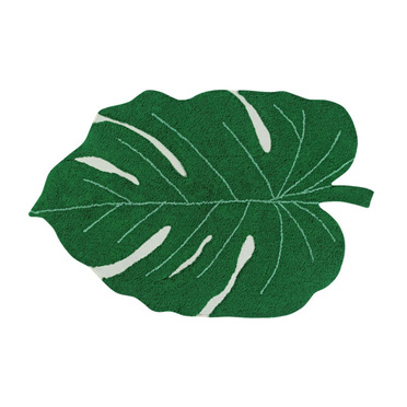 Lorena Canals® handwoven 100% cotton rug 120 x 160 cm | Monstera Leaf