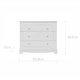Bellamy Royal timeless white 3-drawer chest of drawers