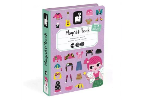 Janod | Magnetyczna Układanka | Magnetibook | Kostiumy Dziewczynka 