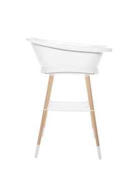 Bebe Jou | Sense Edition tub set with electronic temperature measurement + wooden stand | White