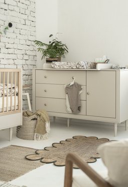 Pinio Miloo chest of drawers 3 drawers + 1 door champagne