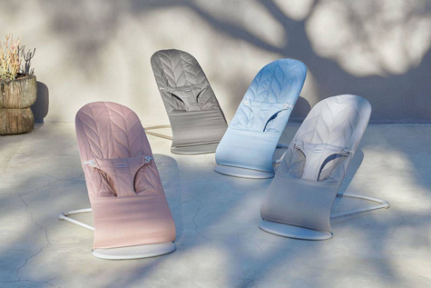 BabyBjorn | BLISS Baby Bouncer | Leżaczek-Bujaczek | 100% Bawełna | Light grey 