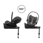 Cybex® Cloud G i-Size rozkładany fotelik 0-13 kg z obrotową bazą | Lava Grey Plus