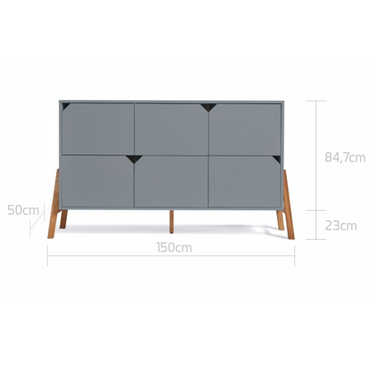 Bellamy Lotta snow 6-drawer dresser