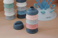BEABA | Zestaw 4 Pojemników do Przechowywania Mleka | mineral grey / pink