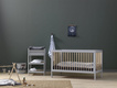 Troll Nursery | Lukas Duo Colour | Łóżeczko Dziecięce - 120 x 60 cm | Soft Grey + Natural Wax